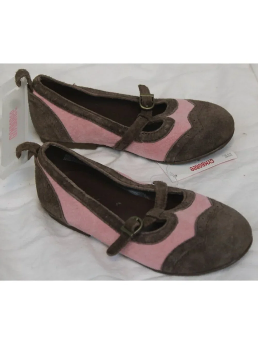 2007 Gymboree Equestrian Club Western Dress Shoes sz 8  Pink Brown Ballet Wing